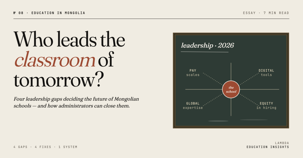 Leadership Development in Mongolian Education